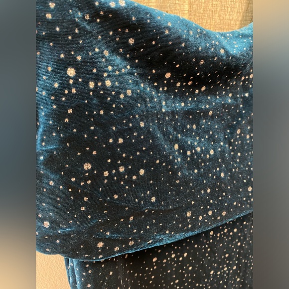 Cider NWOT VELVET OFF-SHOULDER STAR RUCHED MAXI DRESS XL - Picture 9 of 11